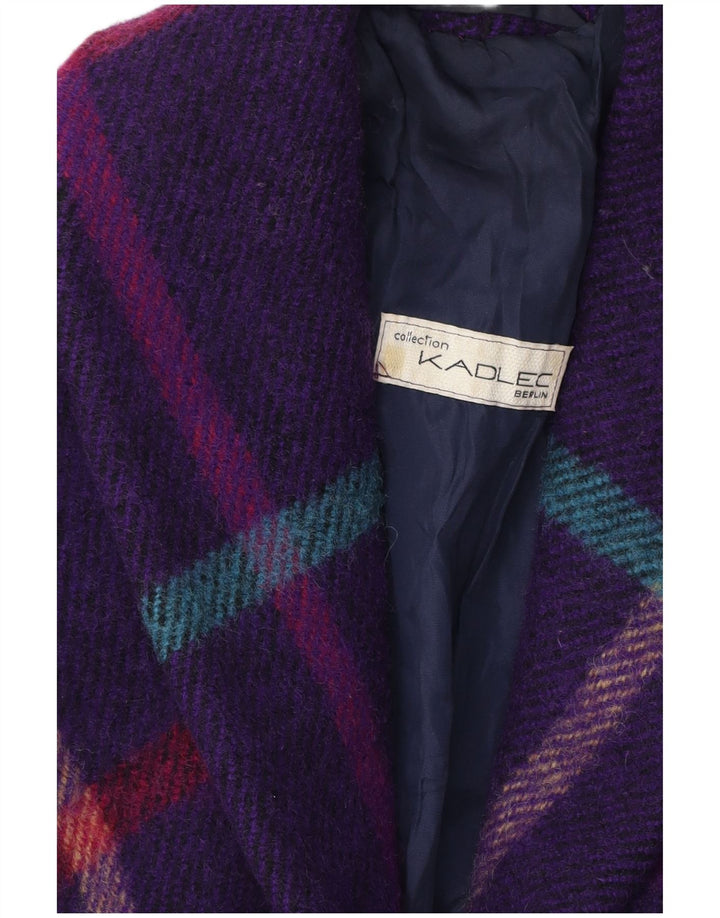 Kadlec Damenmantel UK 16 Large Purple Check