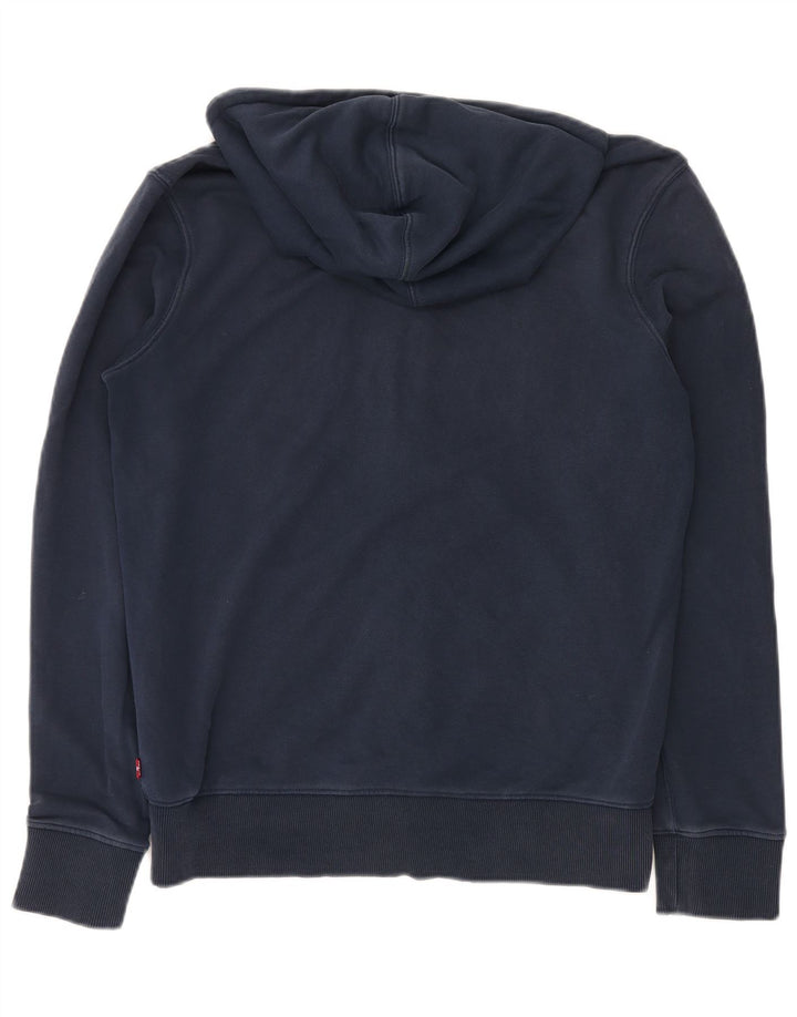 LEVI'S Herren-Kapuzenpullover mit grafischem Reißverschluss, mittelmarineblaue Baumwolle