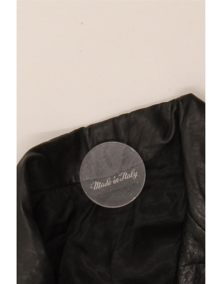 VINTAGE Herren Lederjacke UK 42 XL Schwarzes Leder