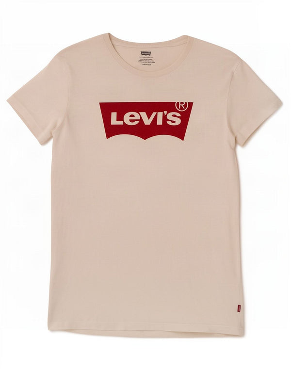 Levi's Damen Grafik-T-Shirt-Oberteil UK 6 XS Weiß