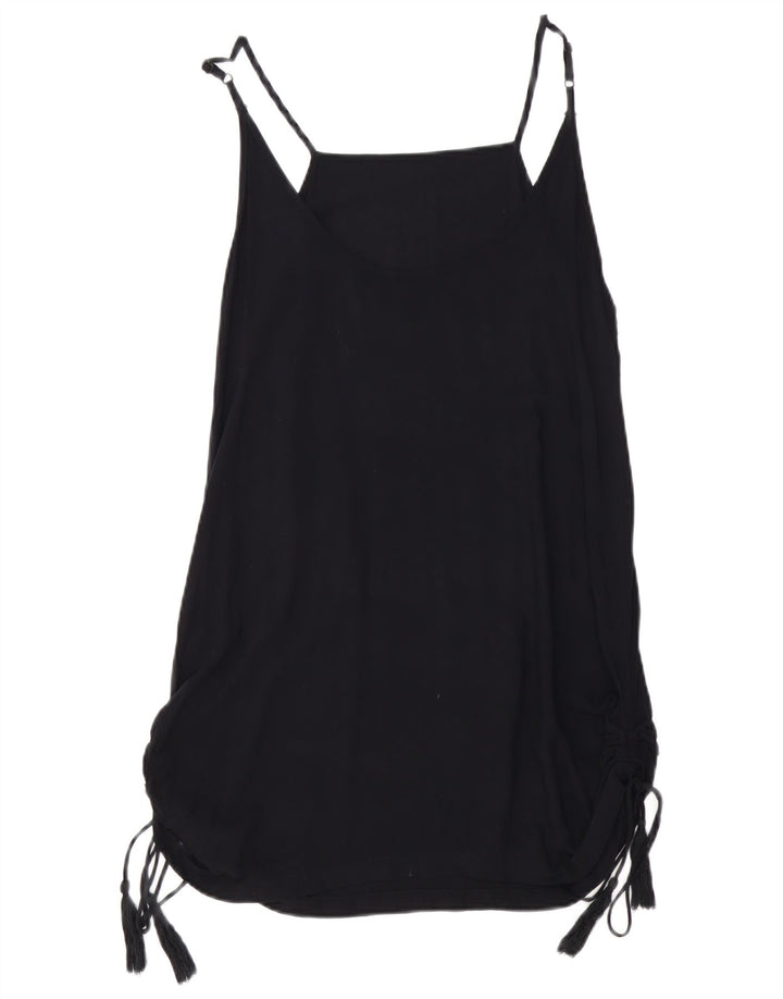 HARLEY Damen Cami Top UK 10 Small Schwarz Rayon