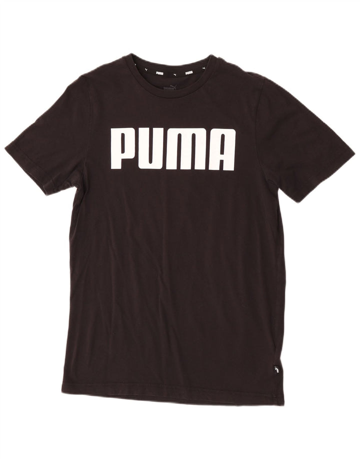 Puma Herren Grafik T-Shirt Top Small Schwarz Baumwolle