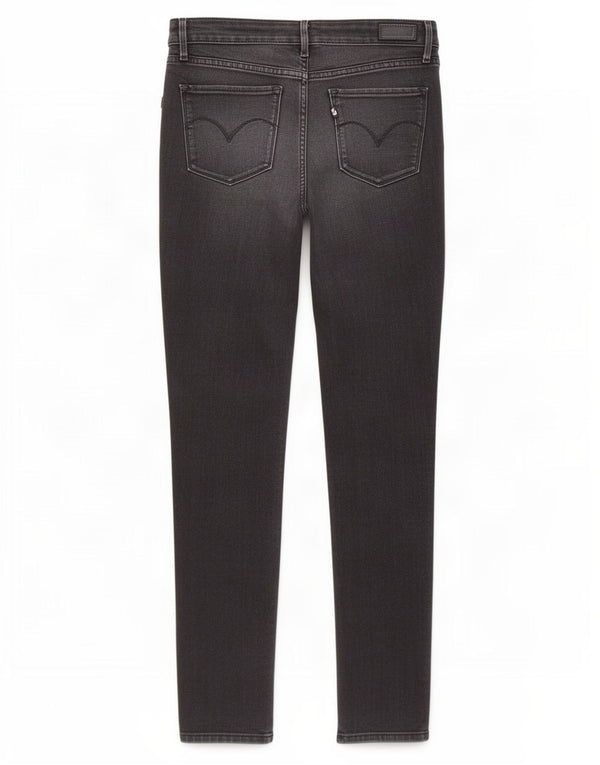 Levi's Damen Slim Jeans W27 L32 Schwarze Baumwolle