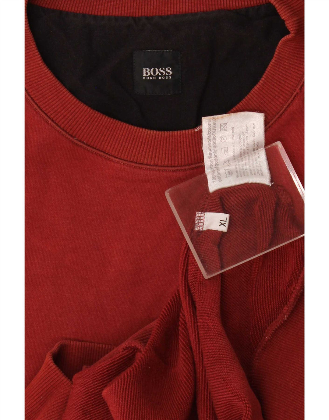 Hugo Boss Herren Sweatshirt Pullover XL Kastanienbraun Baumwolle