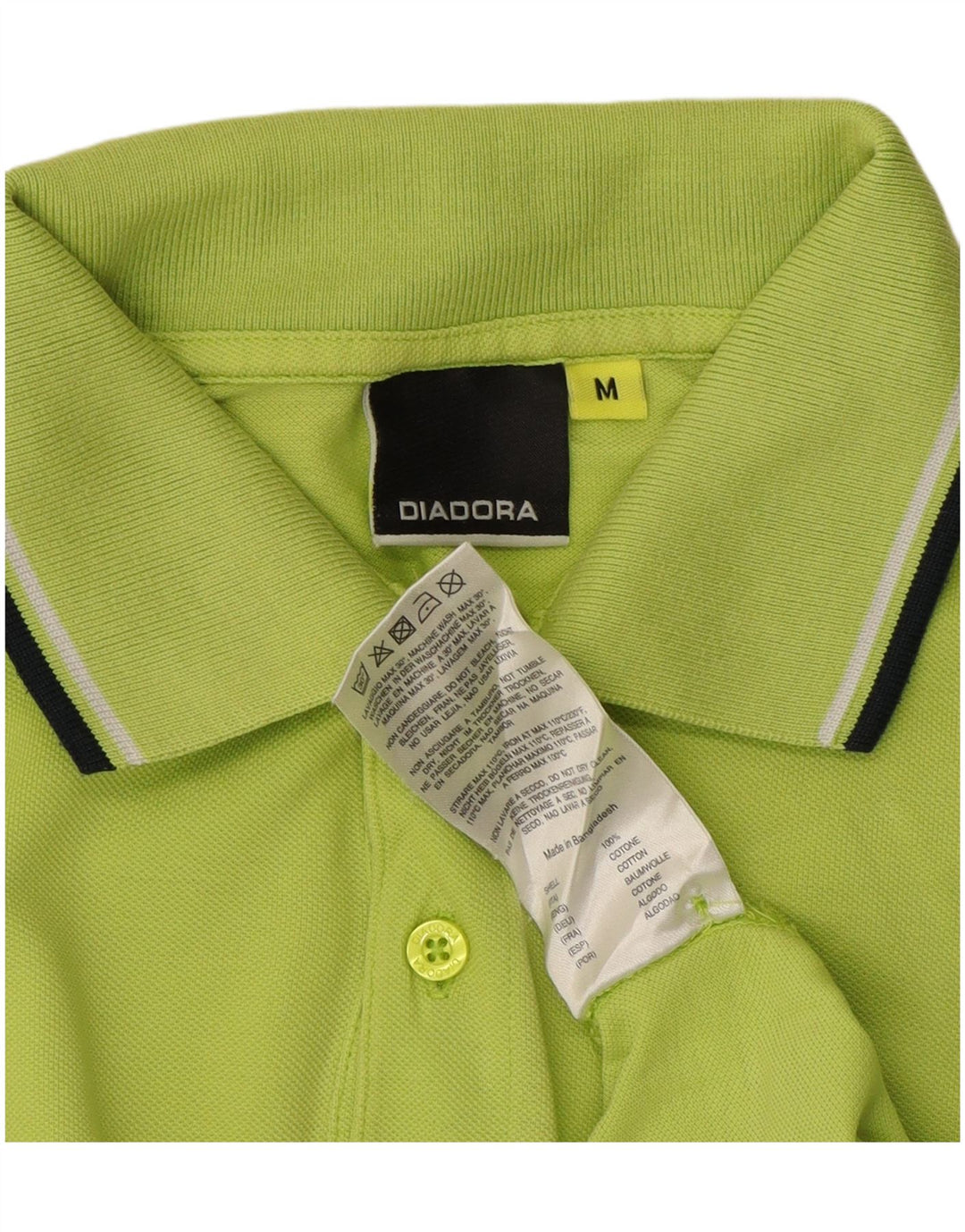 DIADORA Herren-Poloshirt aus mittelgrüner Baumwolle