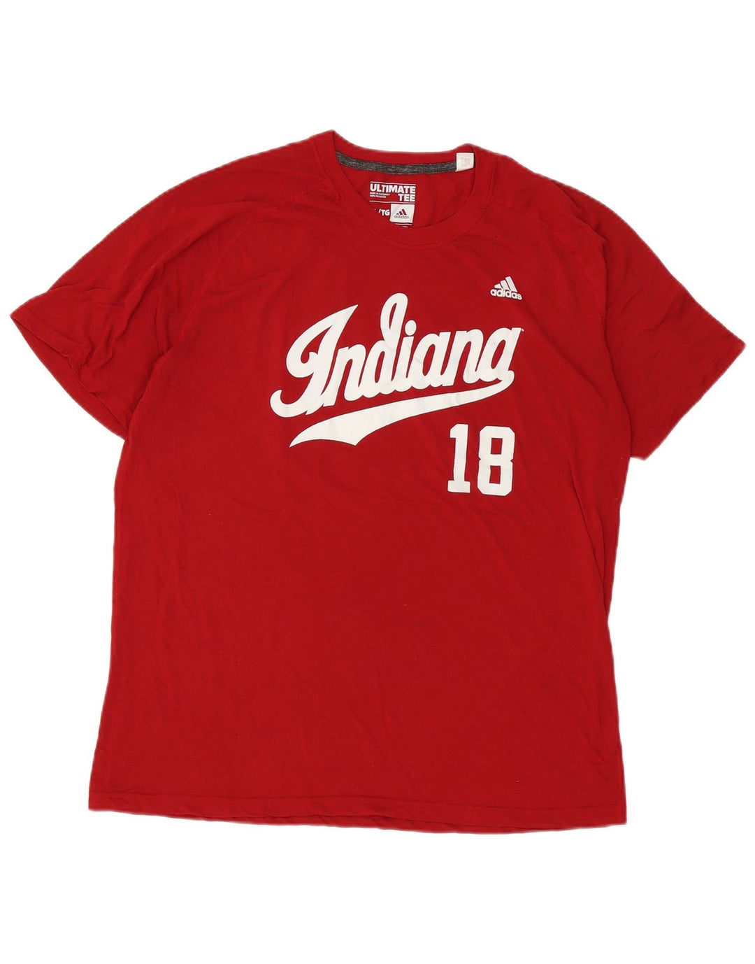 Adidas Herren Indiana Graphic T-Shirt Top XL Rot Polyester