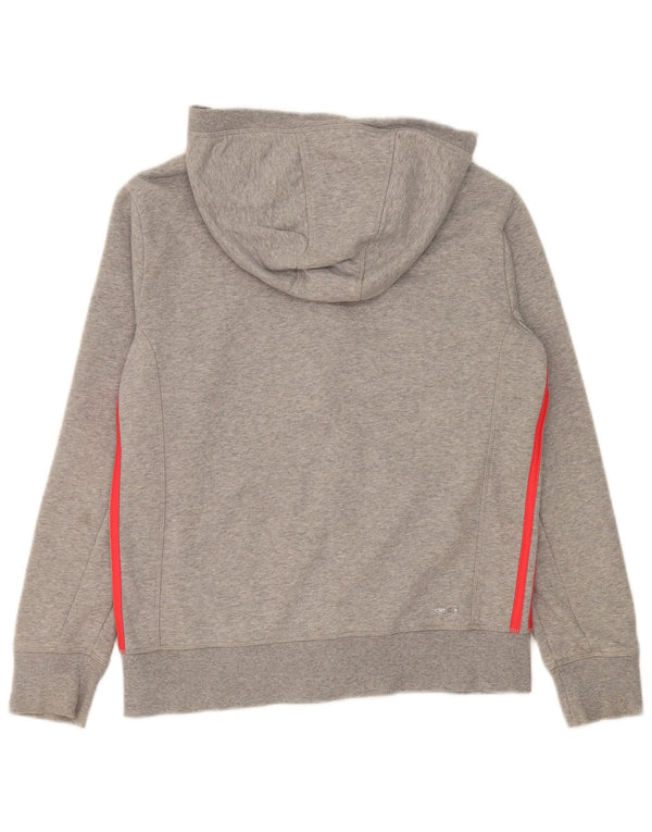 Adidas Damen Climalite Zip Hoodie Pullover UK 16/18 Large Grau meliert