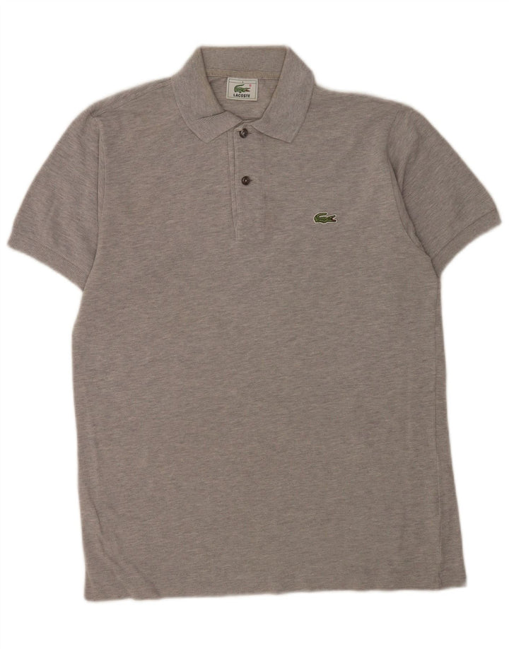 Lacoste Herren-Poloshirt, Größe 3, klein, grau gefleckte Baumwolle