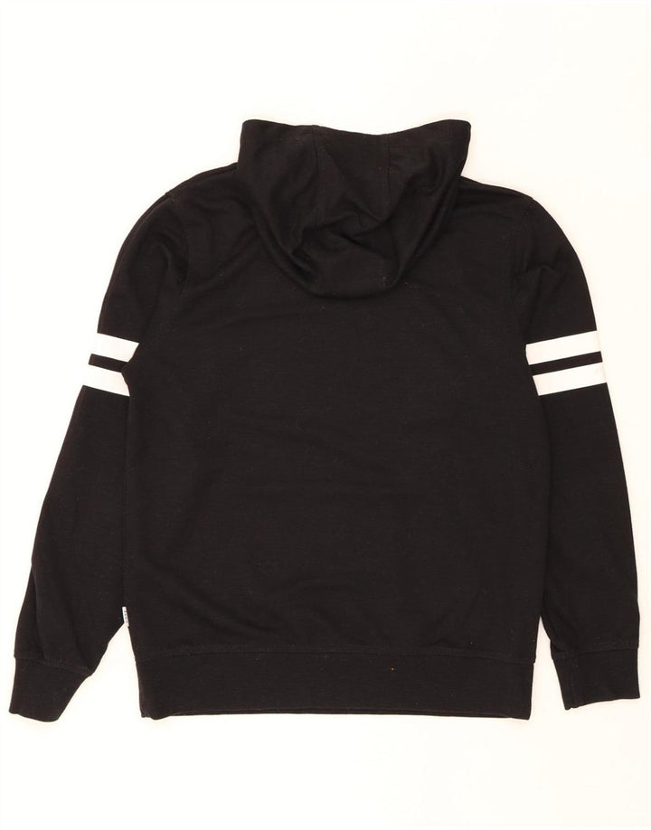 JACK & JONES Mens Hoodie Jumper Medium Black Striped Cotton Vintage Jack & Jones and Second-Hand Jack & Jones from Messina Hembry 