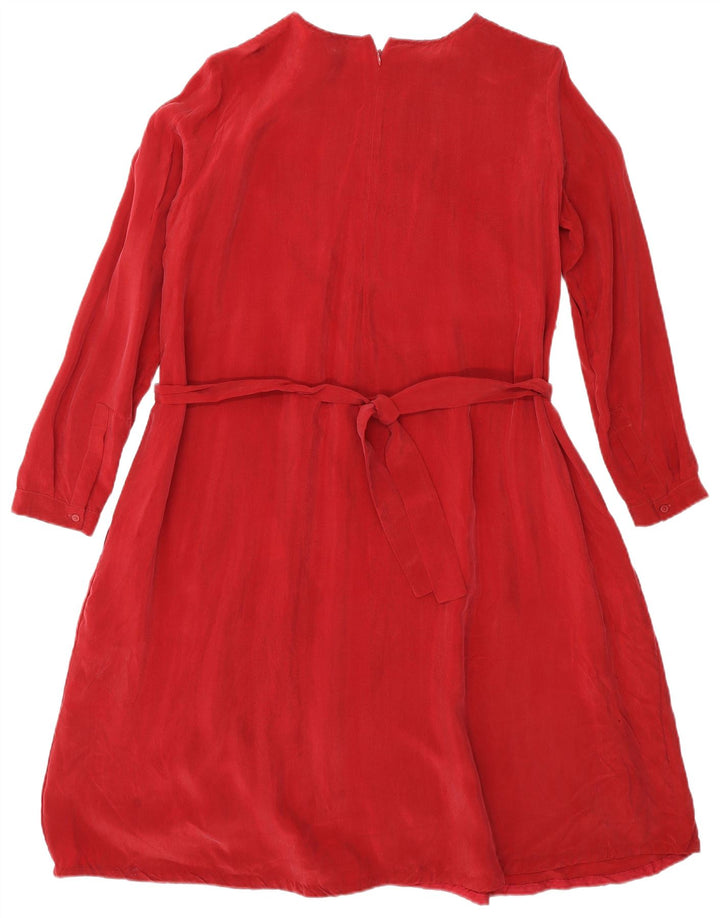 Cos Damen Langarm-Basic-Kleid mit lockerer Passform, EU 36, kleines rotes Cupro