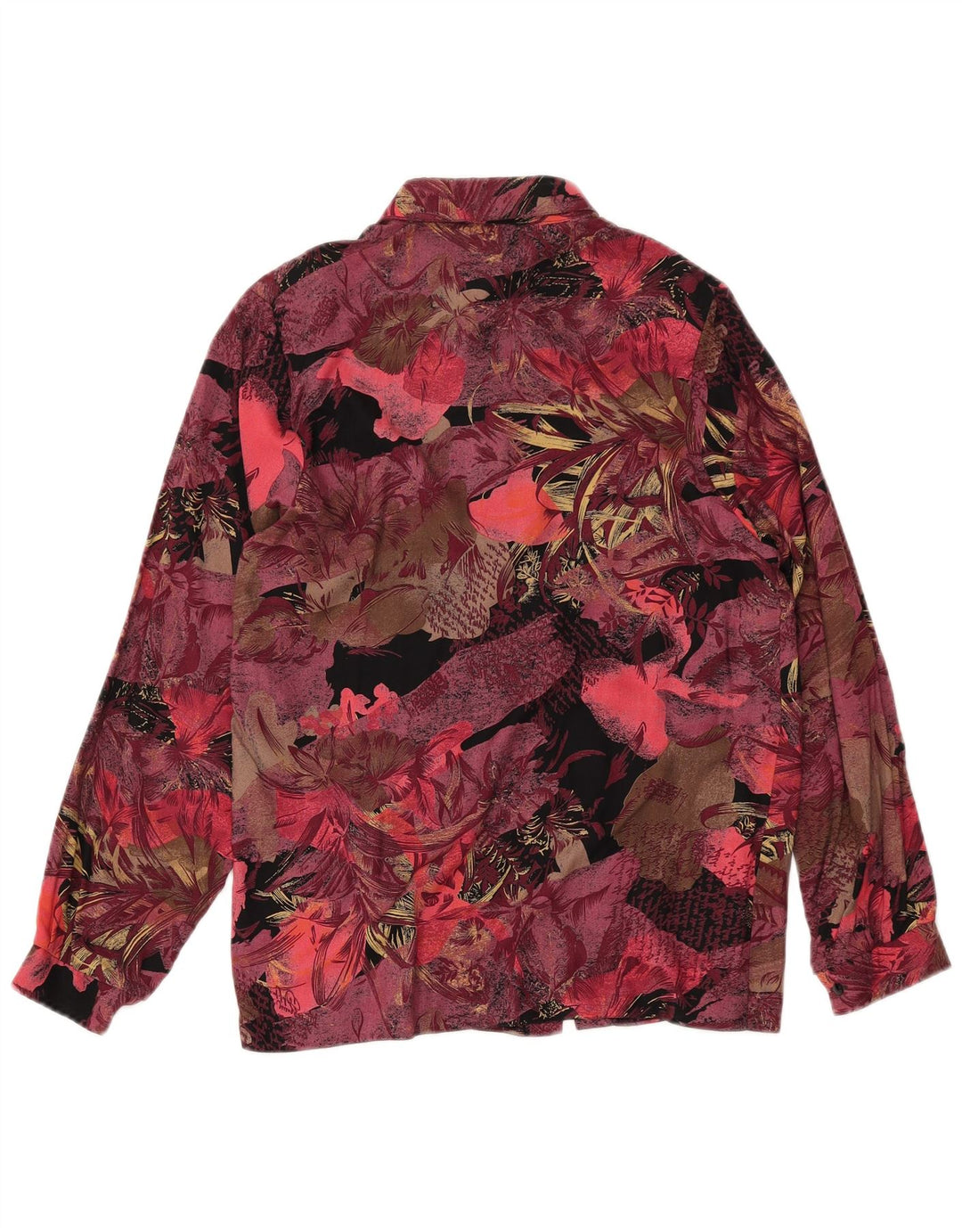 Vintage Damen 2-teiliges Rockset UK 12 Medium W27 Burgund Floral Retro