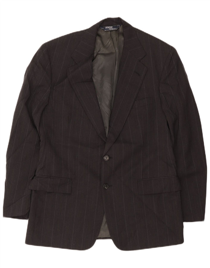 Polo Ralph Lauren Herren-Blazer mit 2 Knöpfen, UK 38, mittelschwarz gestreift