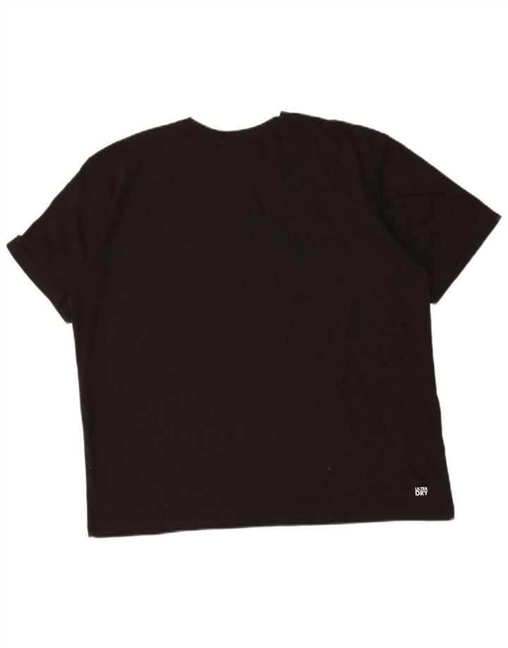 Lacoste Herren-T-Shirt mit normaler Passform, groß, aus schwarzer Baumwolle
