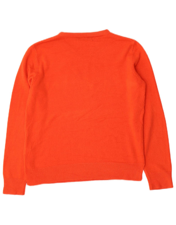 Marks & Spencer Damen-Pullover mit U-Boot-Ausschnitt, Gr. 10, Small, Orange, Acryl