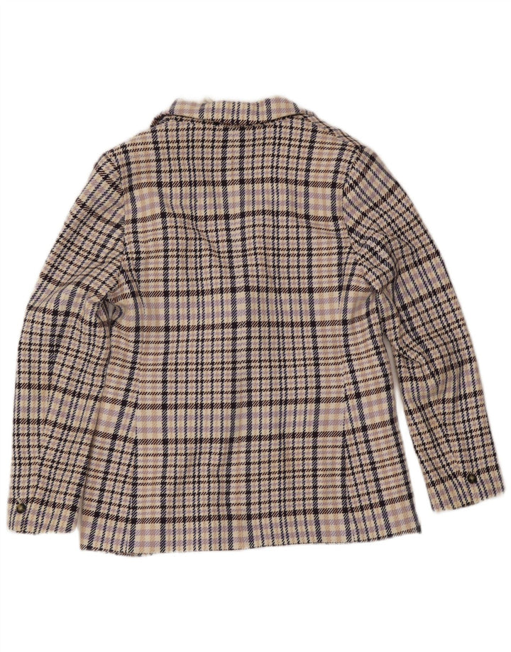 Marks & Spencer Damen-Blazerjacke, Gr. 10, klein, mehrfarbig, kariert
