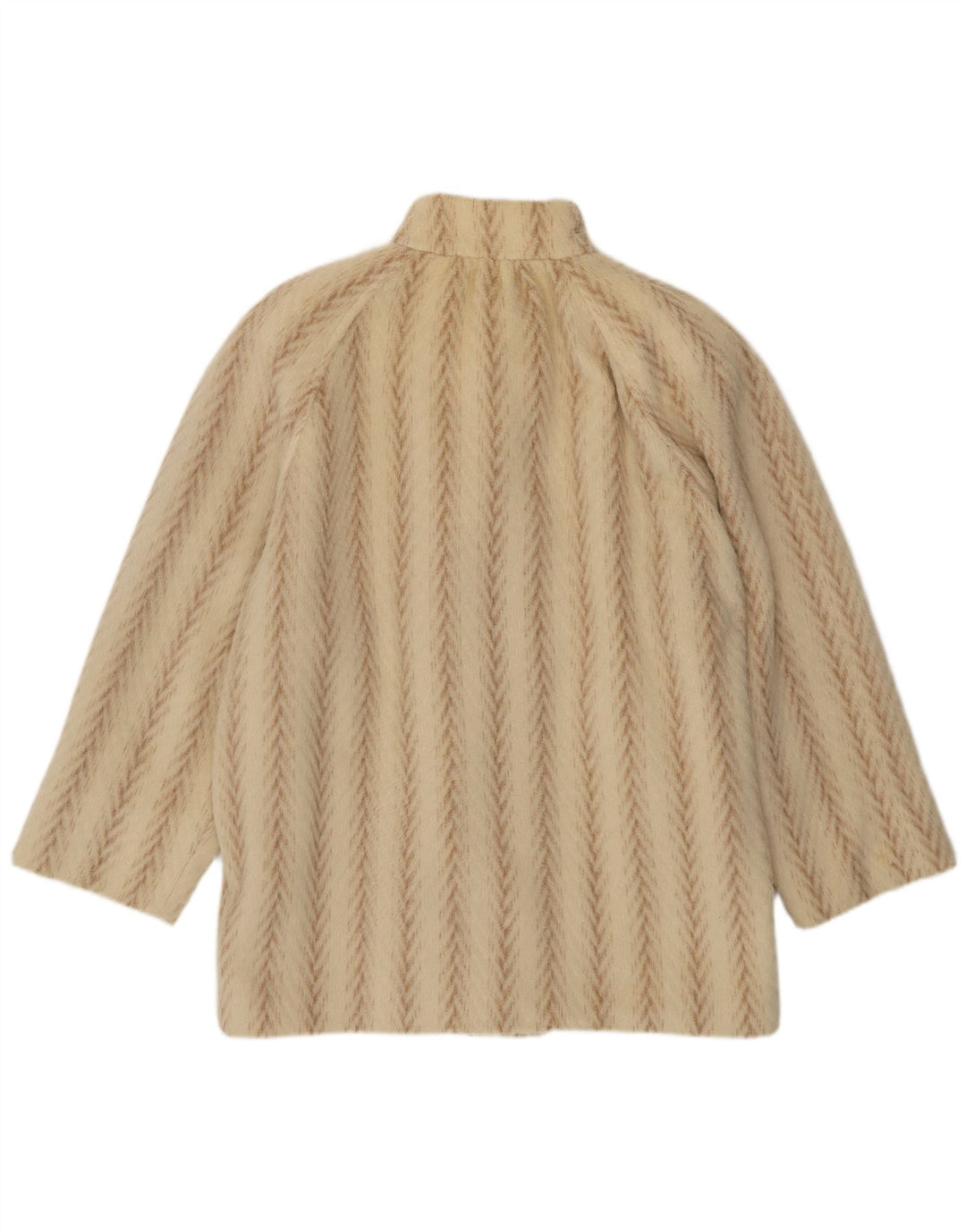 Arezia Damen Übergroßer Dufflecoat UK 20 2XL Beige Fischgrätenwolle