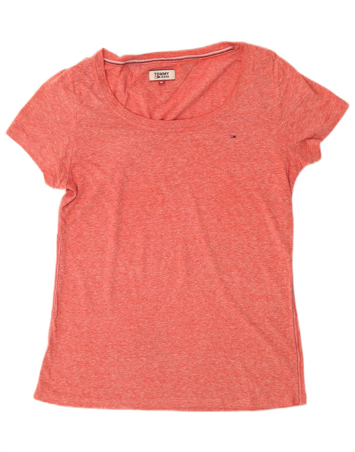 TOMMY HILFIGER Damen T-Shirt Top UK 12 Mittelrosa
