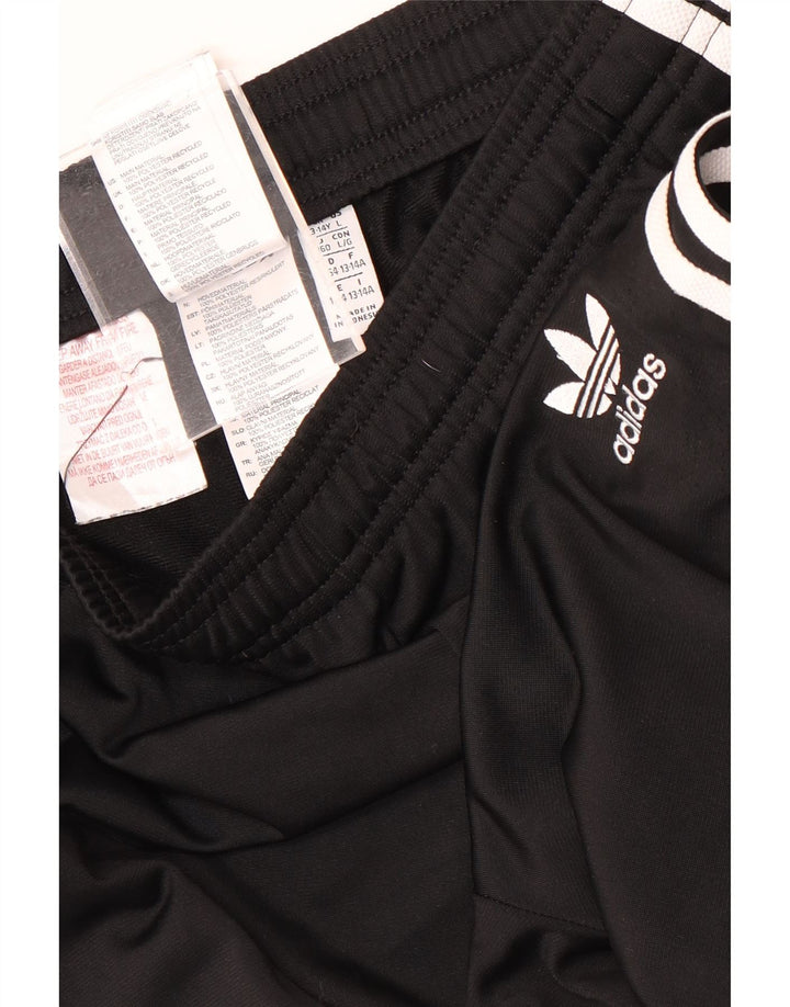 Adidas Jungen-Trainingshose, Jogginghose, 13–14 Jahre, schwarzes Polyester