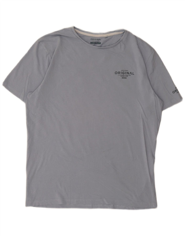 Jack & Jones Herren Grafik T-Shirt Top XL Blau