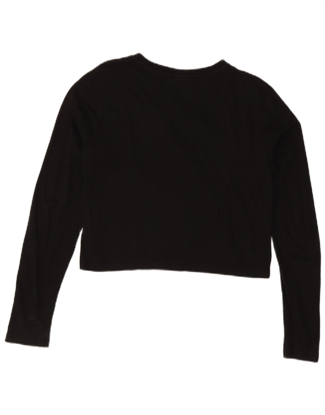 FILA Damen Crop Graphic Top Langarm UK 14 Medium Schwarz