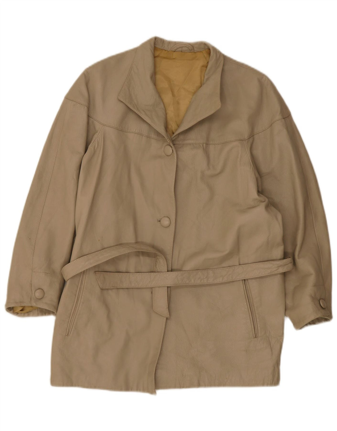 Vintage Damen Lederjacke EU 40 Medium Beige