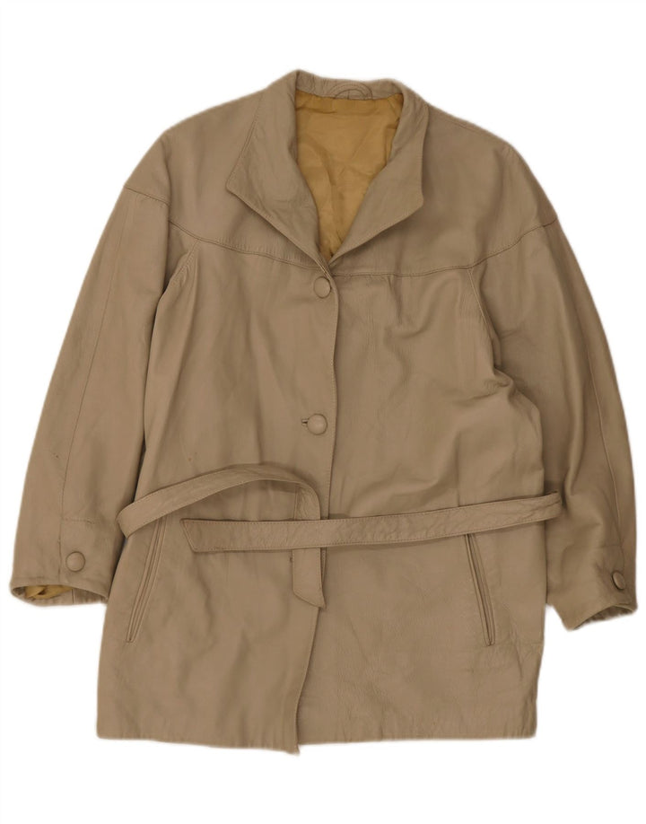 Vintage Damen Lederjacke EU 40 Medium Beige