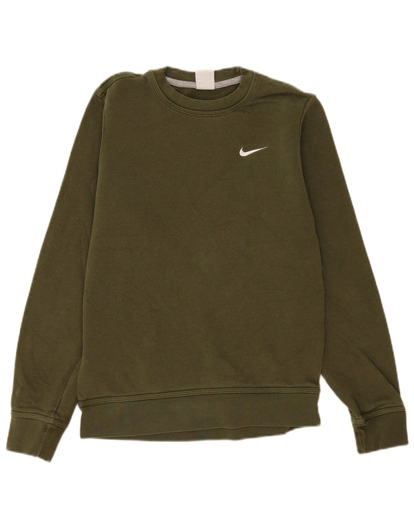 Nike Herren Sweatshirt Pullover Small Khaki Baumwolle