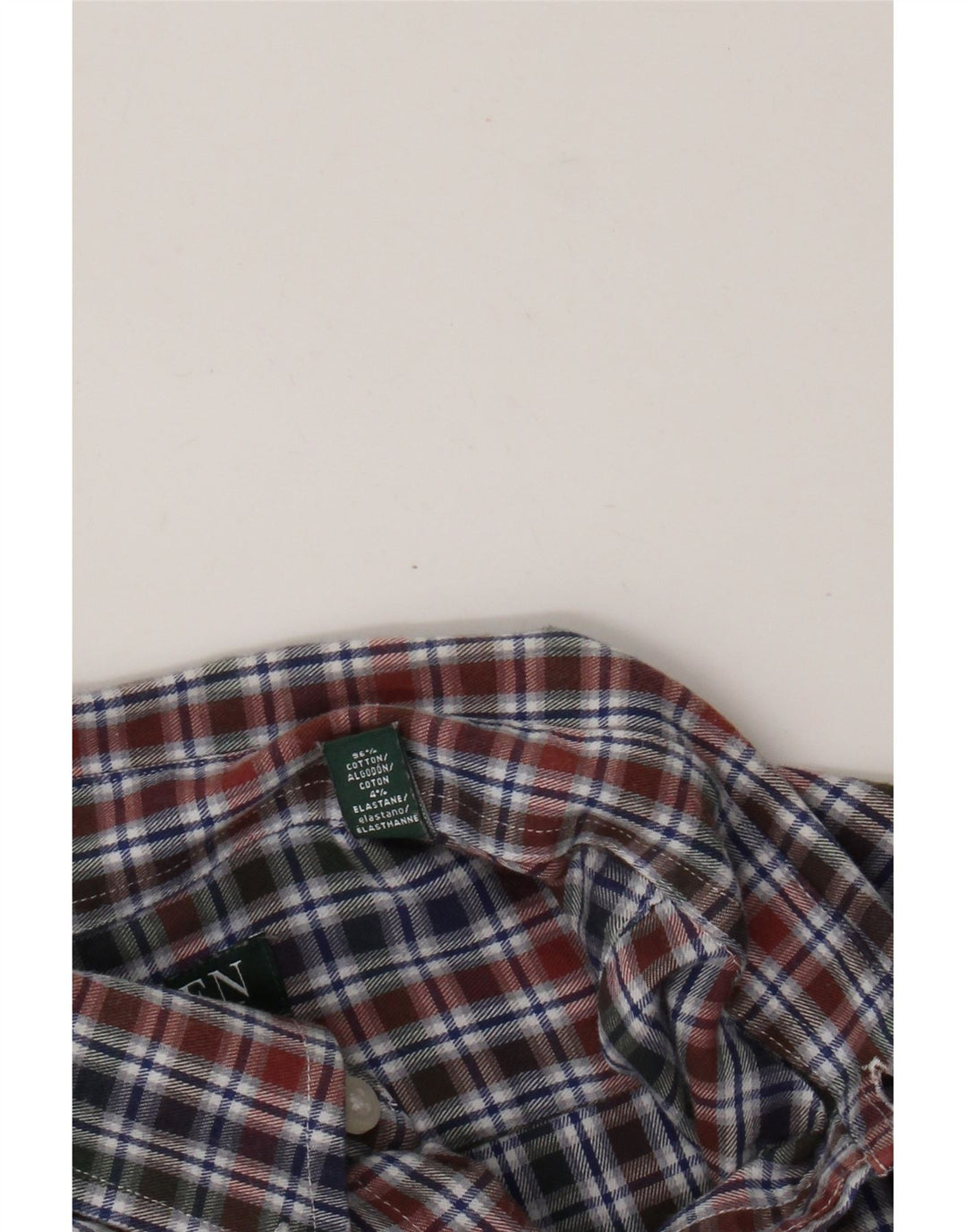 Ralph Lauren Herren-Flanellhemd, tailliert, Größe 40 15,5, mittelmehrfarbig