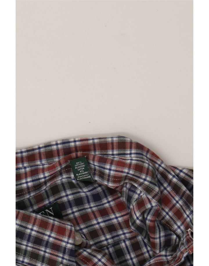 Ralph Lauren Herren-Flanellhemd, tailliert, Größe 40 15,5, mittelmehrfarbig