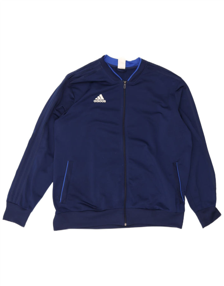 Adidas Herren Trainingsanzug Top Jacke 2XL Marineblau Polyester