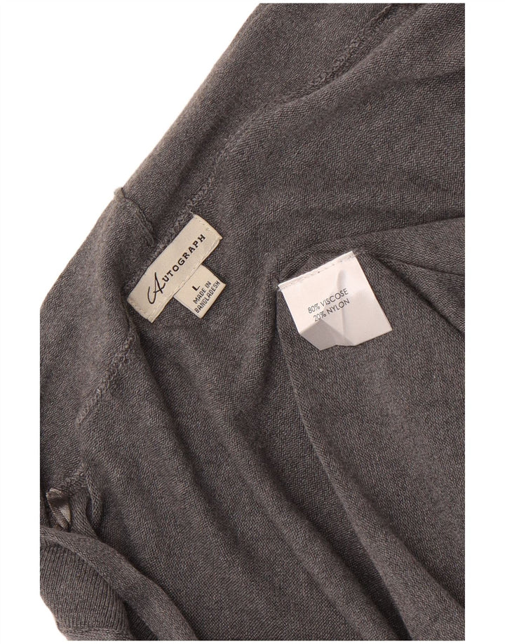 Marks & Spencer Damen Autograph Longline Cardigan Pullover UK 16 Large Grau