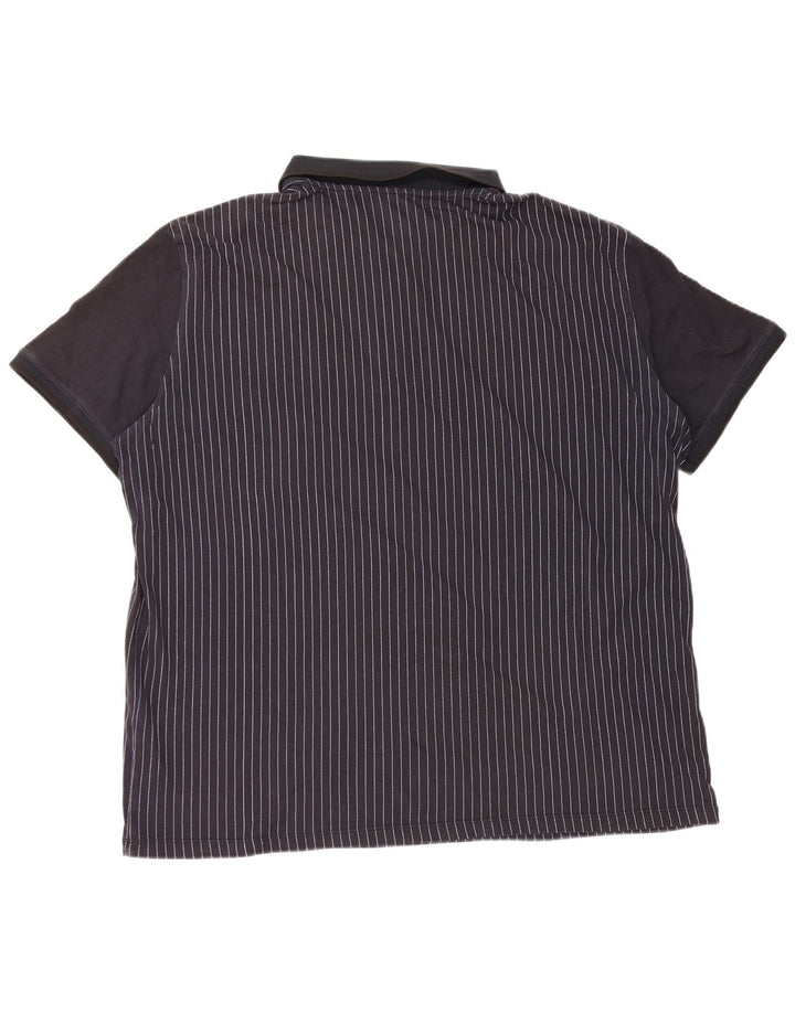 Armani Exchange Herren Poloshirt 2XL Marineblau gestreift