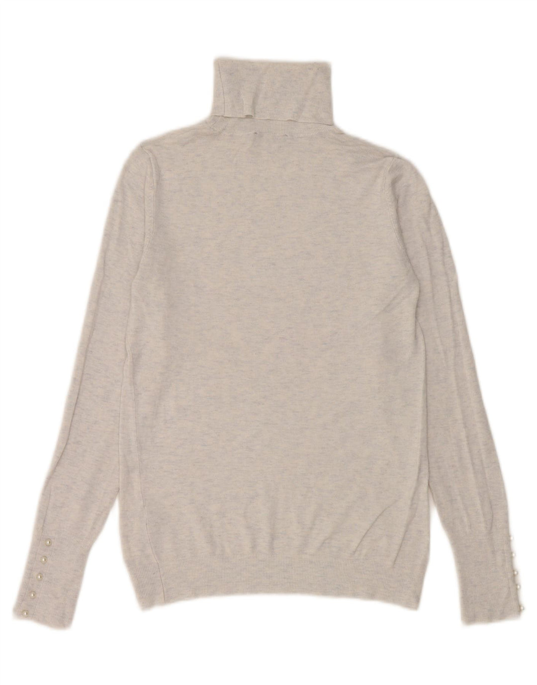 Rollkragenpullover für Damen von Zara, UK 12, mittelweiß gefleckte Viskose