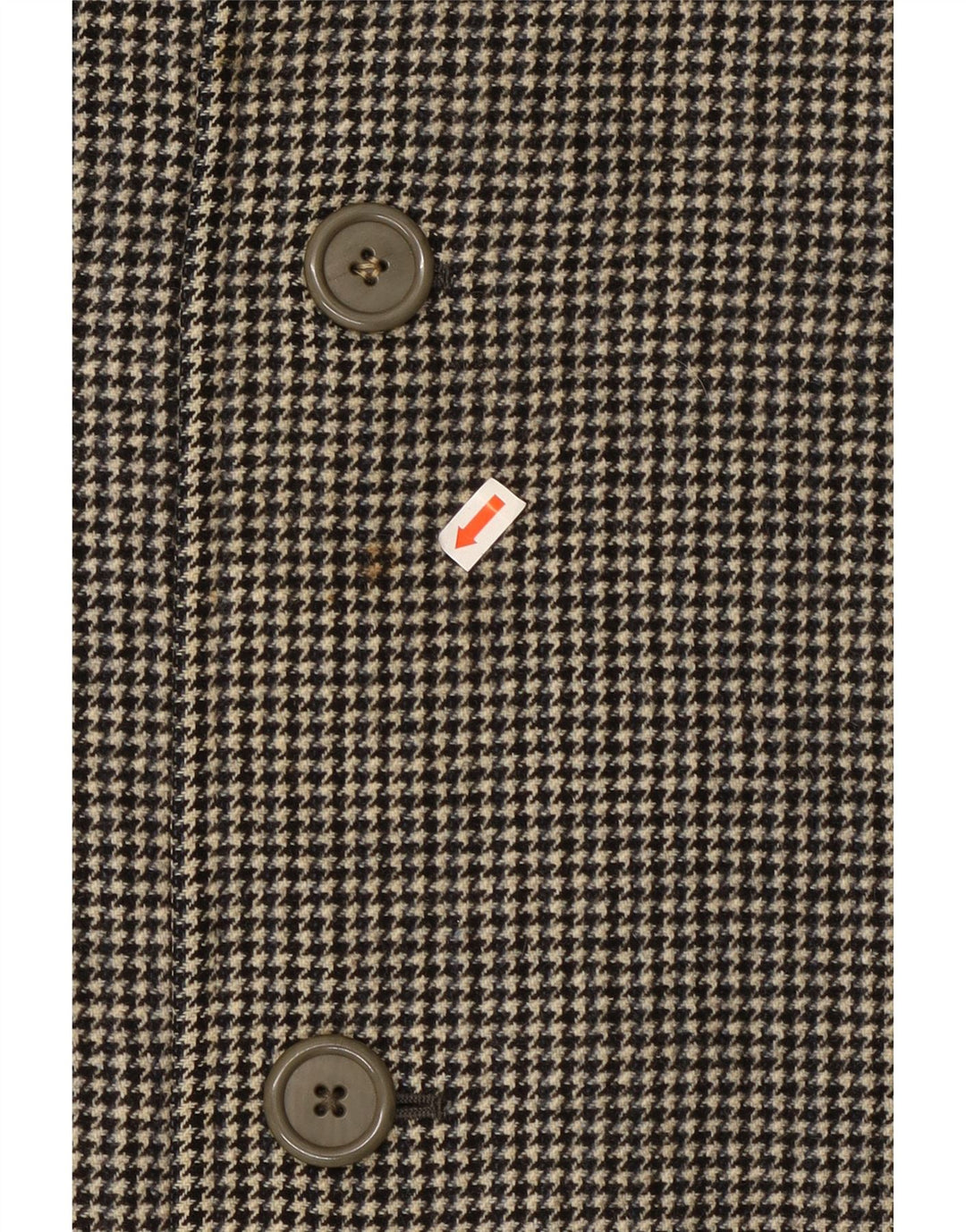 Aquascutum Herrenmantel UK 36 Small Black Houndstooth Wool Classic