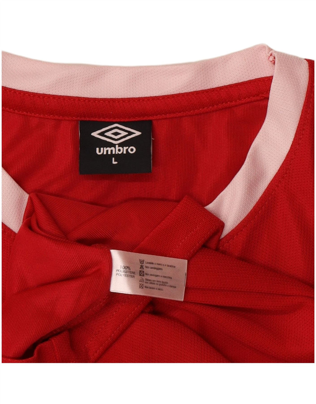 Umbro Damen Grafik-T-Shirt Top UK 16 Large Rot Polyester