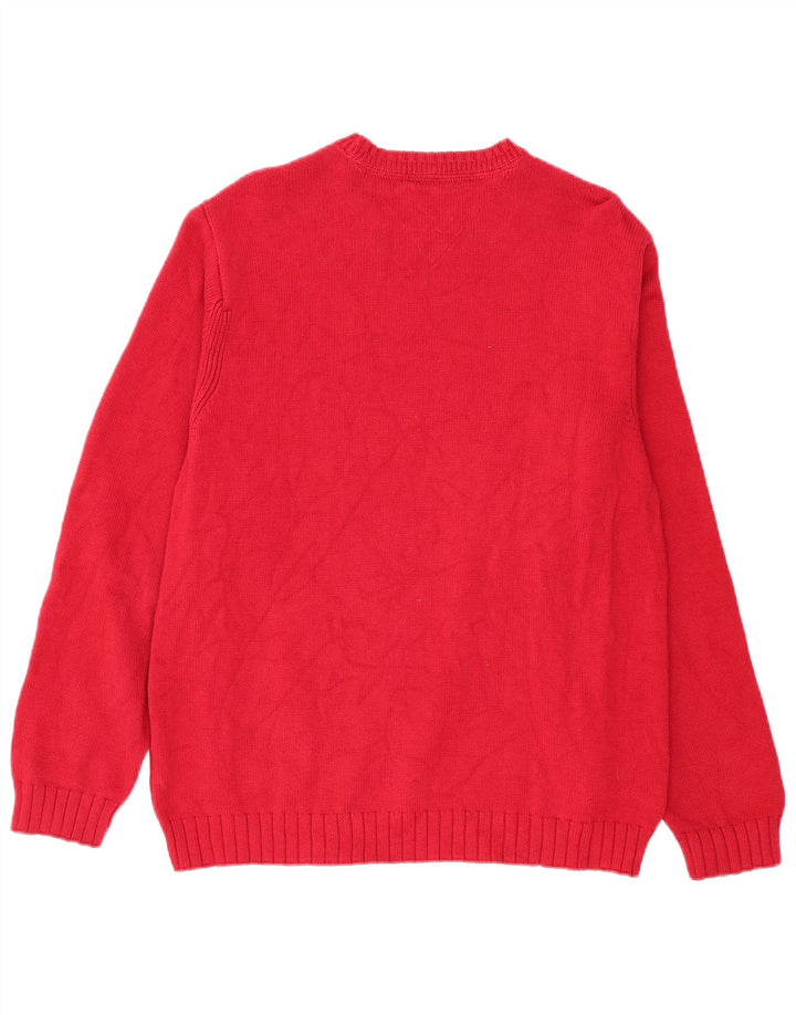 Tommy Hilfiger Herren-Pullover mit U-Boot-Ausschnitt, mittleres Burgunderrot