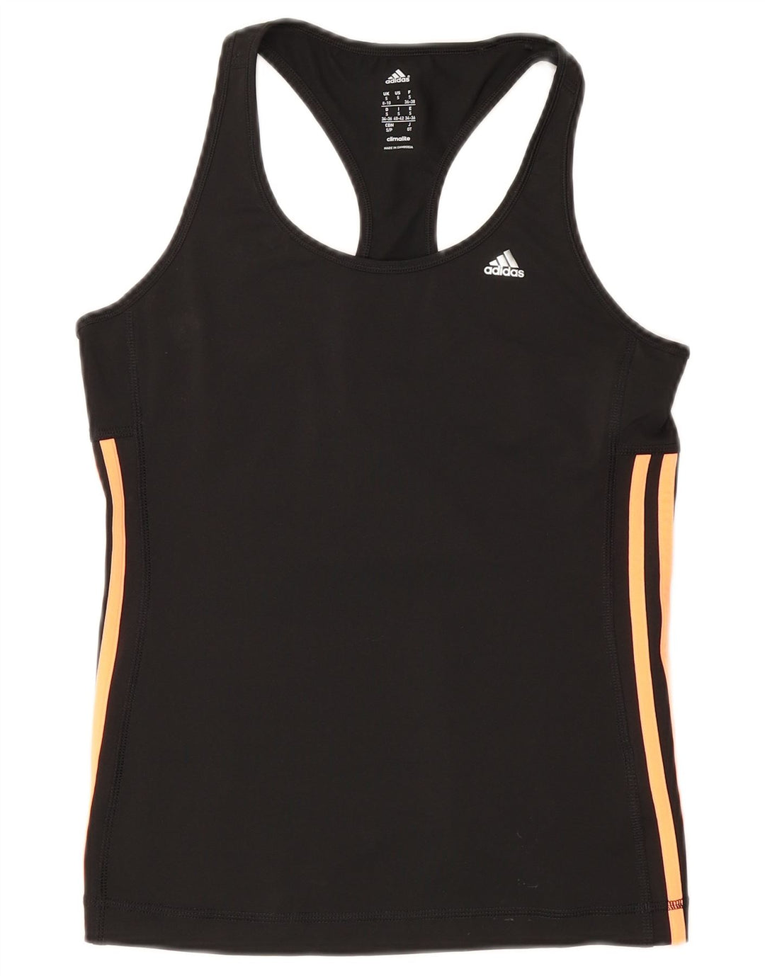 Adidas Damen Climalite Weste Top UK 8/10 Small Schwarz Polyester