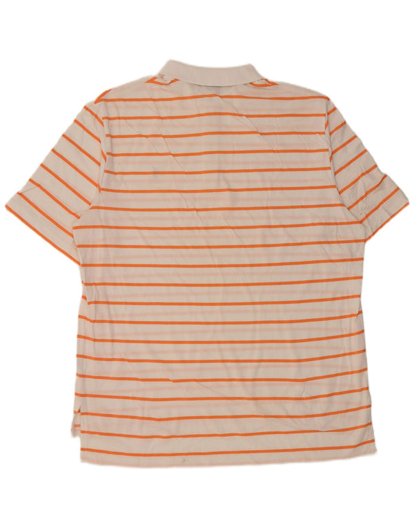 Polo Ralph Lauren Mens Polo Shirt Large White Striped Cotton