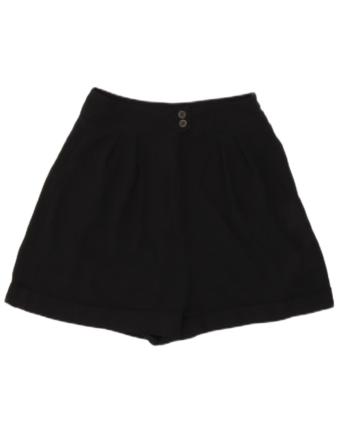 Zara Damen-Shorts mit hoher Taille und Pegged-Freizeit-Shorts, Größe S, W26, Schwarz, Polyester