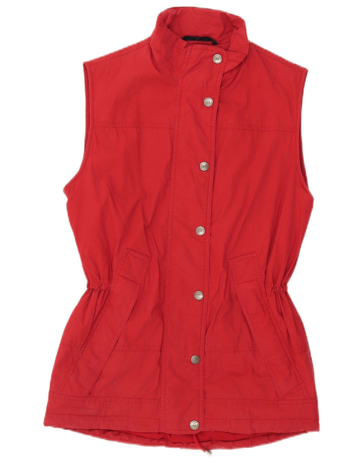 Vintage Damen Gilet UK 10 Klein Rot