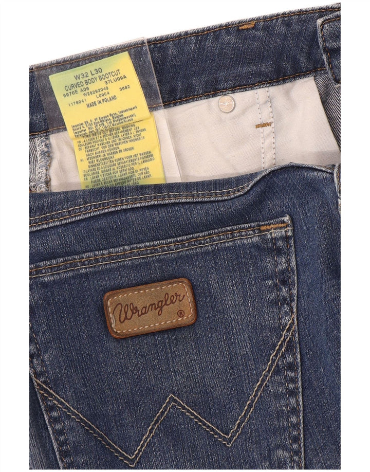 Wrangler Damen Curvy Bootcut Jeans W32 L30 Blaue Baumwolle