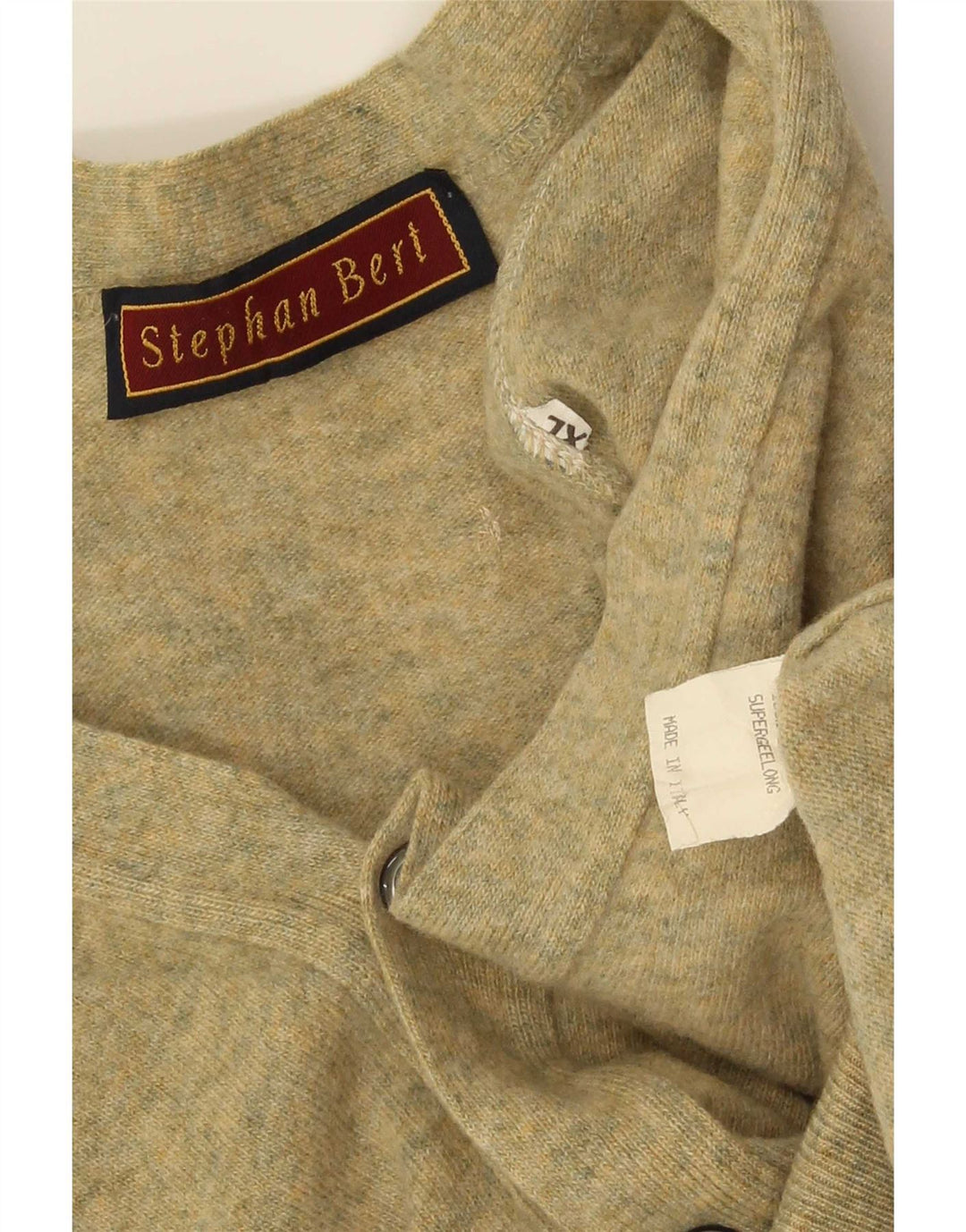 Vintage Herren Cardigan Pullover XL Grüne Wolle