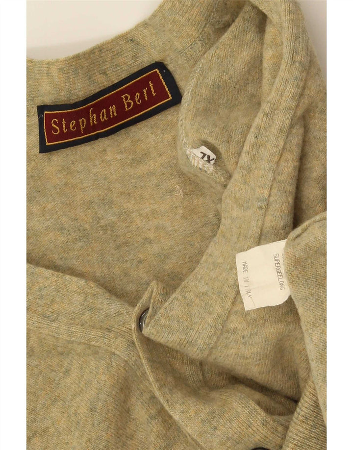 Vintage Herren Cardigan Pullover XL Grüne Wolle