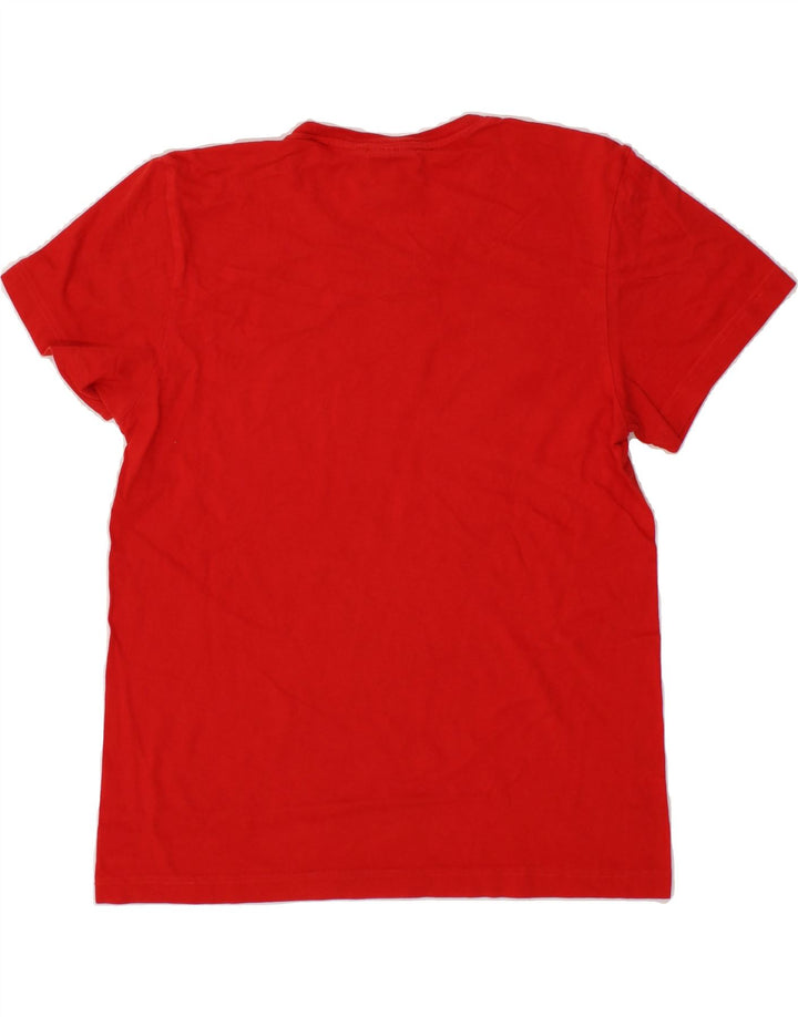 ADIDAS Mens Graphic T-Shirt Top Small Red Vintage Adidas and Second-Hand Adidas from Messina Hembry 