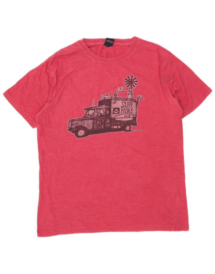 Saltrock Herren-T-Shirt mit Grafik, Größe S, Rot, Baumwolle