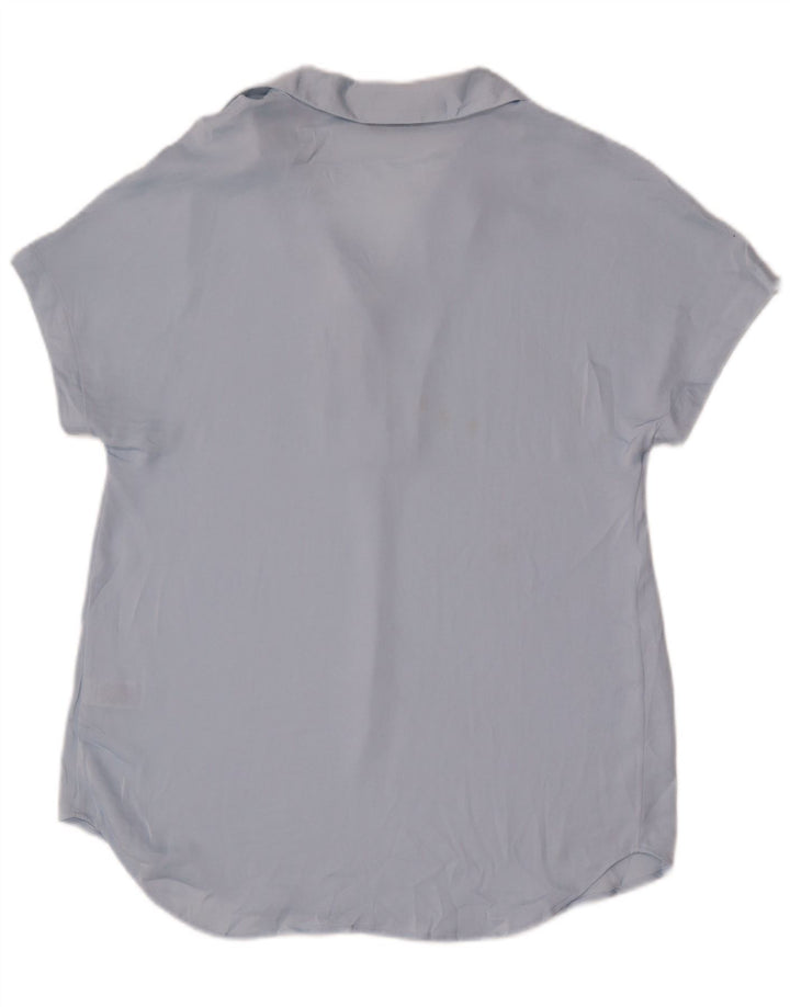 Marks & Spencer Damen Tunika-Oberteil UK 8 Small Blau Polyester