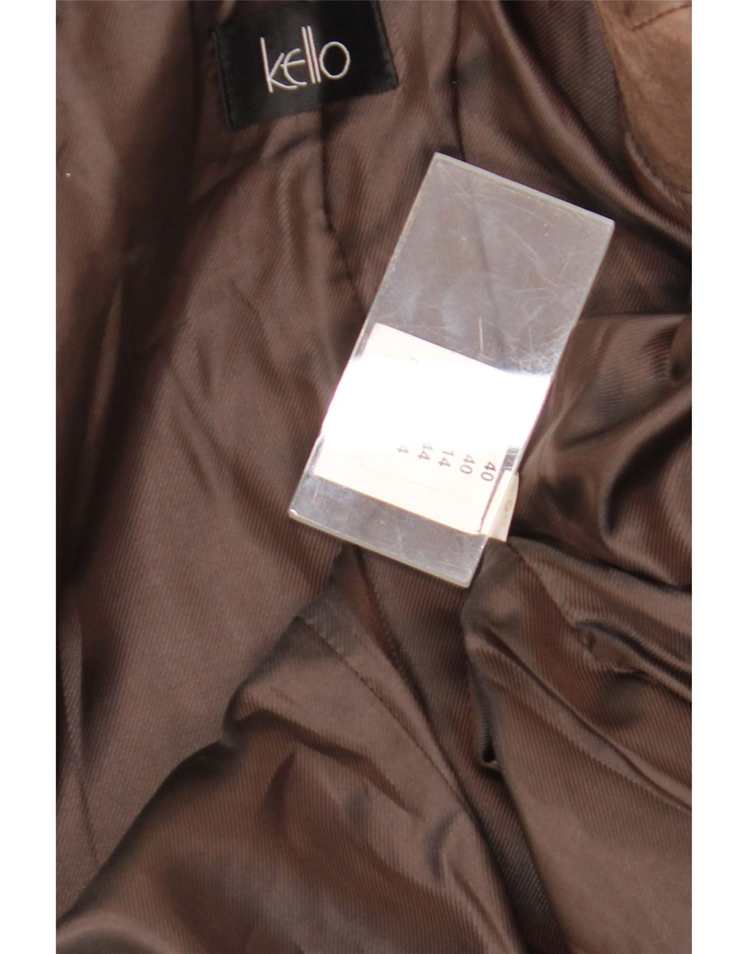 Kello Damen 1-Knopf-Lederblazerjacke UK 14 Mittelbraun