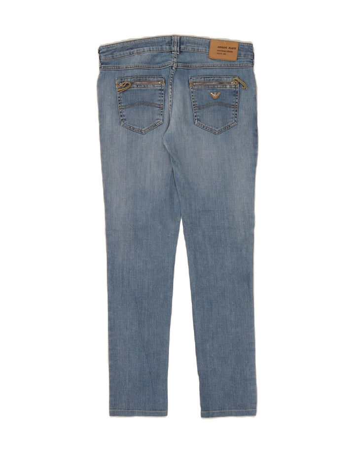 ARMANI Womens Slim Jeans W31 L31 Blue Cotton Vintage Armani and Second-Hand Armani from Messina Hembry 