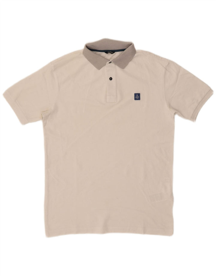 Refrigiwear Herren-Poloshirt, klein, weiße Colourblock-Baumwolle