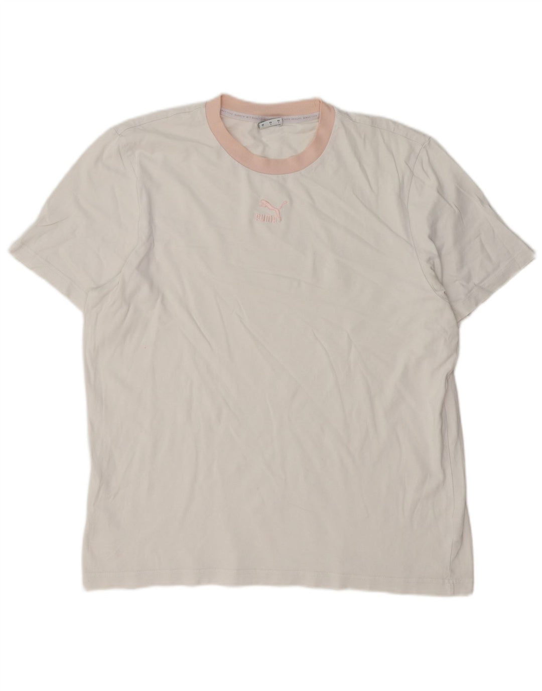 PUMA Herren T-Shirt Top Large Weiß Baumwolle